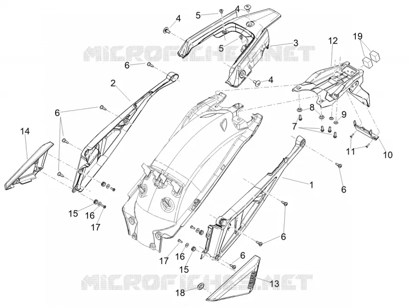 CARENAGES ARRIERE Aprilia APRILIA-MOTORCYCLES 660 TUAREG 2024  Tuareg 660 E5 ABS