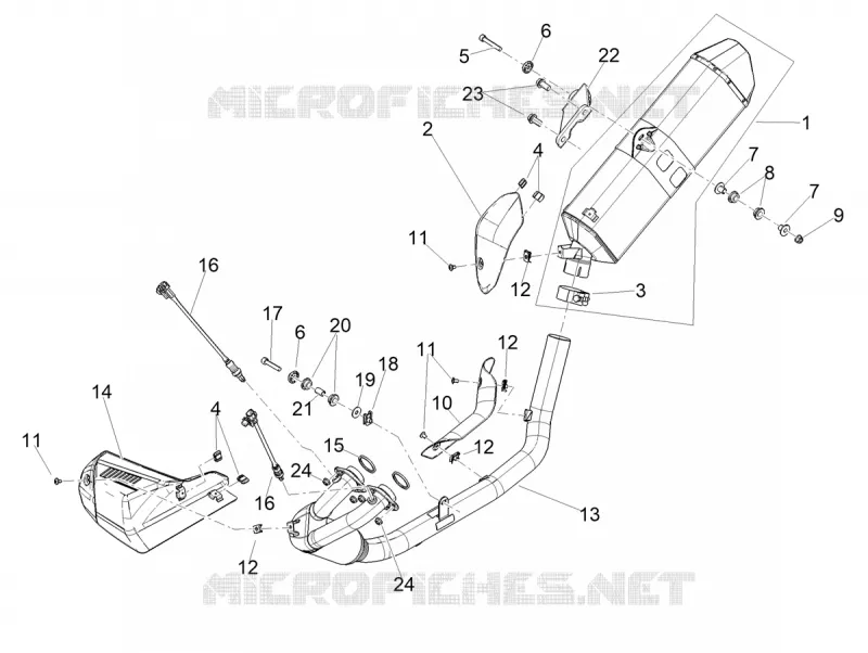 ECHAPPEMENT Aprilia APRILIA-MOTORCYCLES 660 TUAREG 2024  Tuareg 660 E5 ABS