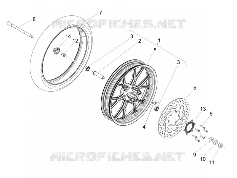 Roue avant Aprilia APRILIA-MOTORCYCLES 125 RS 2025  RS 125 E5+ ABS