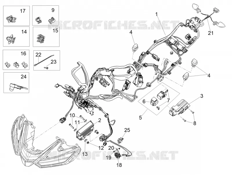 CIRCUIT ELECTRIQUE AVANT Aprilia APRILIA-MOTORCYCLES 660 RS 2023  RS 660 4T 8V E5 ABS