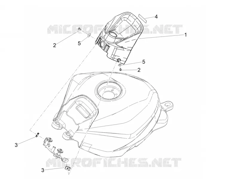 COUVRE RESERVOIR Aprilia APRILIA-MOTORCYCLES 660 RS 2023  RS 660 4T 8V E5 ABS