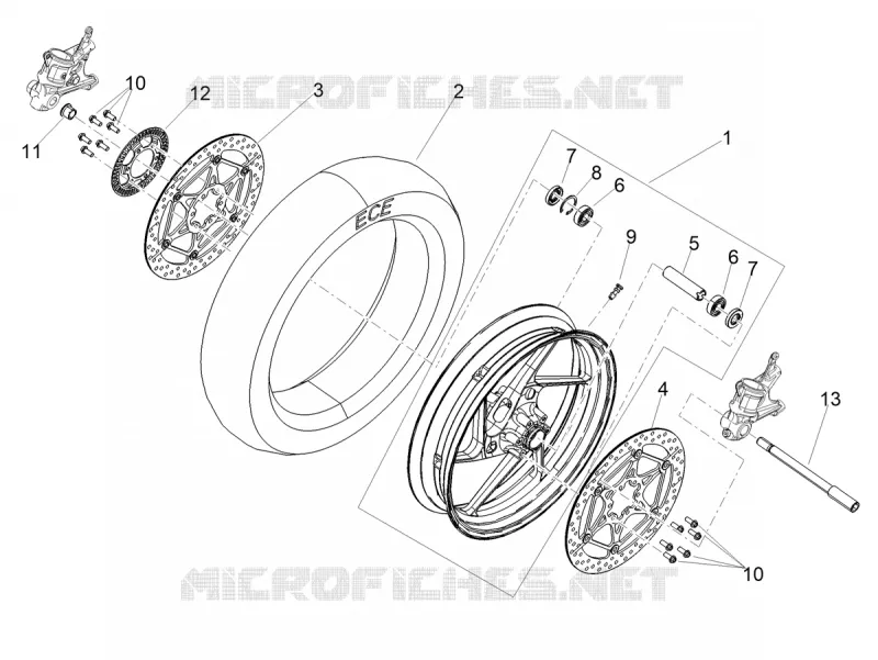 Roue avant Aprilia APRILIA-MOTORCYCLES 660 RS 2025  RS 660 4T Factory E5+