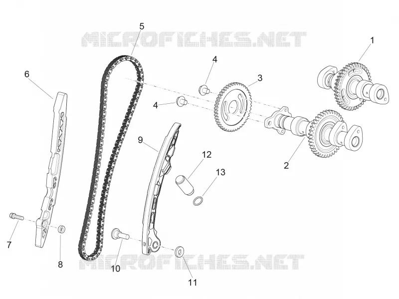DISTRIBUTION CYLINDRE ARRIERE Aprilia APRILIA-MOTORCYCLES 1100 RSV4 2023  RSV4 1100 Factory E5 ABS