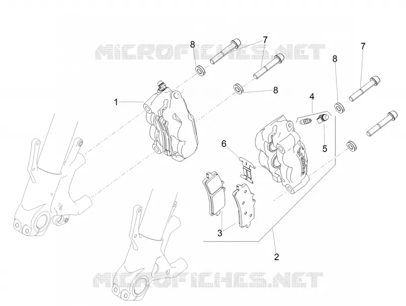 ETRIER DE FREIN AVANT Aprilia APRILIA-MOTORCYCLES 1100 RSV4 2024  RSV4 1100 Factory E5 ABS