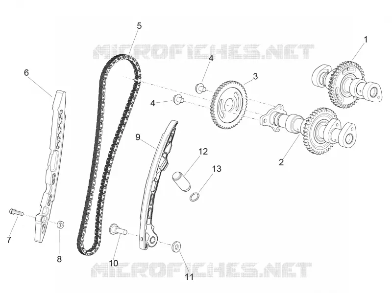 DISTRIBUTION CYLINDRE ARRIERE Aprilia APRILIA-MOTORCYCLES 1100 RSV4 2024  RSV4 1100 Factory E5 SE- 09 SBK