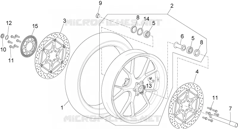 Roue avant Aprilia APRILIA-MOTORCYCLES 1100 RSV4 2024  RSV4 1100 Factory E5 SE- 09 SBK