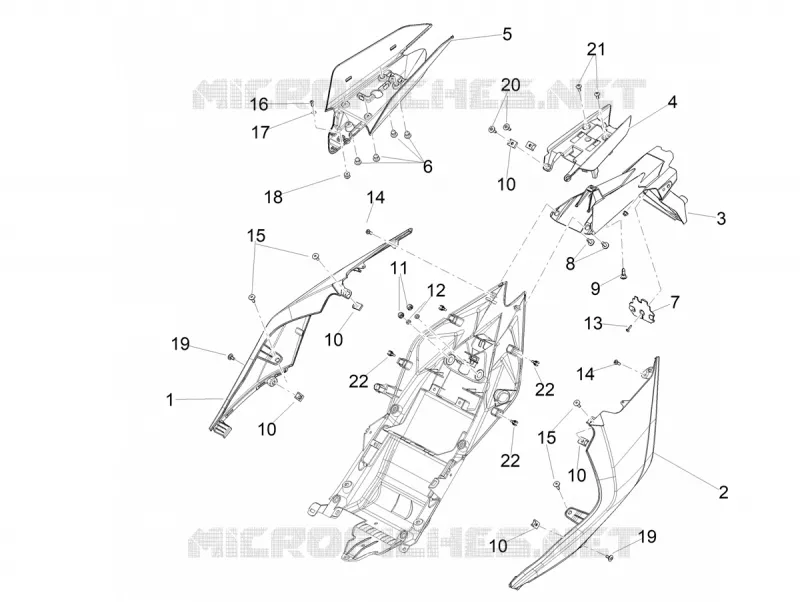 CARENAGES ARRIERE Aprilia APRILIA-MOTORCYCLES 1100 RSV4 2025  RSV4 1100 E5+ ABS