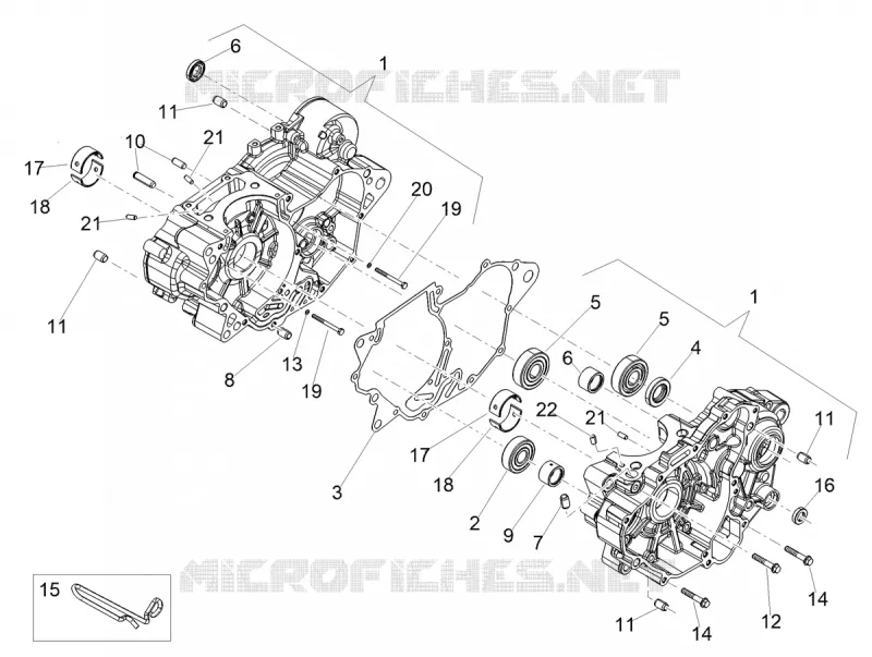 CARTERS MOTEUR I Aprilia APRILIA-MOTORCYCLES 125 RX 2021  RX 125 E5