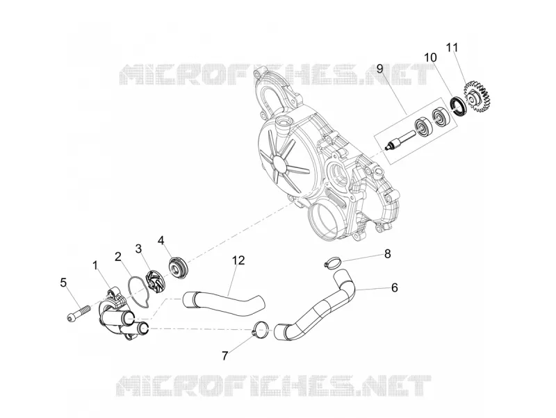 POMPE A EAU Aprilia APRILIA-MOTORCYCLES 125 RX 2021  RX 125 E5