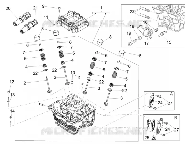 CULASSE - SOUPAPES Aprilia APRILIA-MOTORCYCLES 125 RX 2023  RX 125 E5
