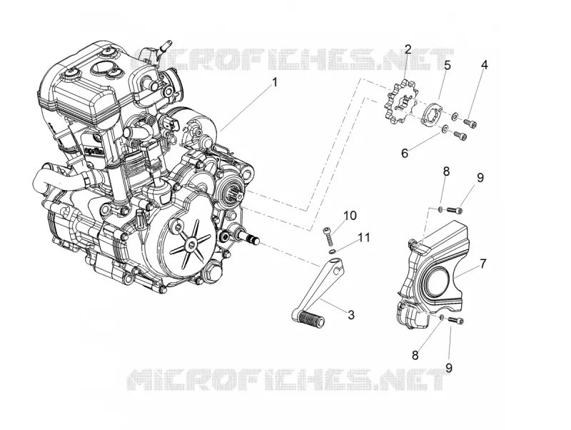 MOTEUR - SELECTEUR - PIGNON Aprilia APRILIA-MOTORCYCLES 125 RX 2023  RX 125 E5