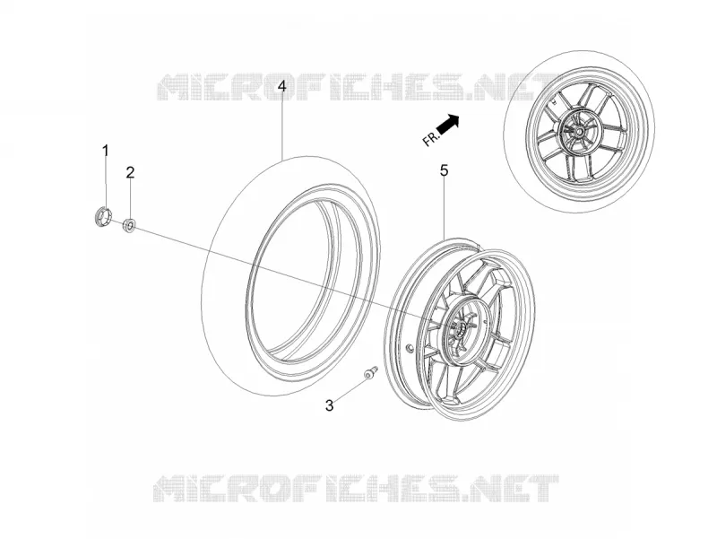ROUE ARRIERE Aprilia APRILIA-SCOOTER 125 SR 2023  SR 125 MOTARD RST