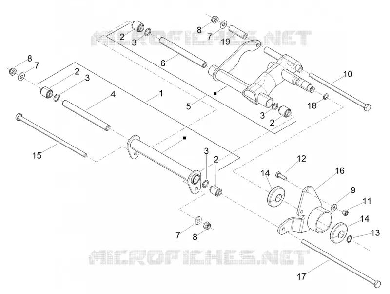 Bras oscillant Aprilia APRILIA-SCOOTER 125 SR 2024  SR GT 125 ABS E5 REPLICA