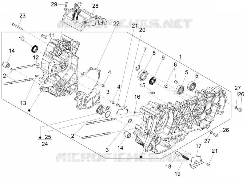 Carter moteur Aprilia APRILIA-SCOOTER 125 SR 2024  SR GT 125 ABS E5 REPLICA