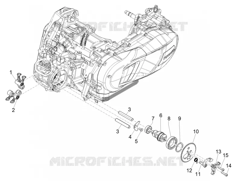 Groupe support balanciers Aprilia APRILIA-SCOOTER 125 SR 2024  SR GT 125 ABS E5 REPLICA