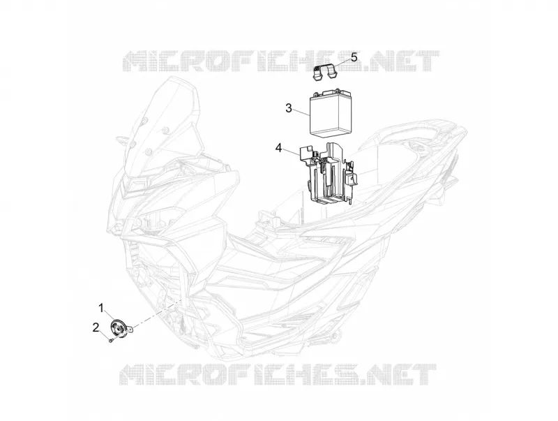 Relais - Batterie - Avertisseur sonore Aprilia APRILIA-SCOOTER 125 SR 2024  SR GT 125 E5+