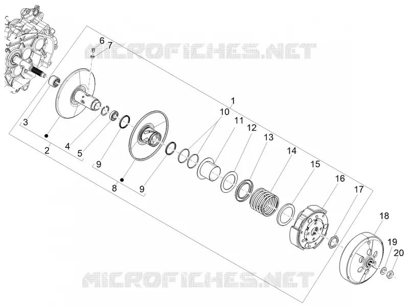 Poulie entrainee Aprilia APRILIA-SCOOTER 200 SR 2024  SR GT 200 ABS E5+
