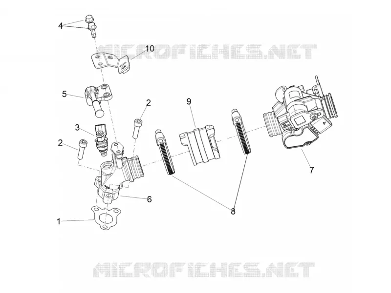 Boitier papillon - Injecteur - Pipe d'admission Aprilia APRILIA-SCOOTER 50 SXR 2025  SXR 50 4T 3V E5 HE NEW COMFORT