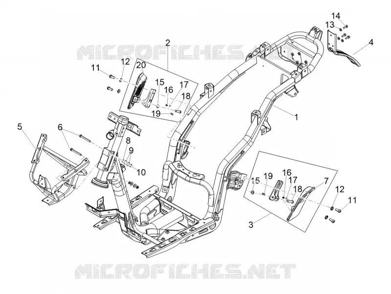 Châssis/coque Aprilia APRILIA-SCOOTER 50 SXR 2025  SXR 50 4T 3V E5 HE NEW COMFORT