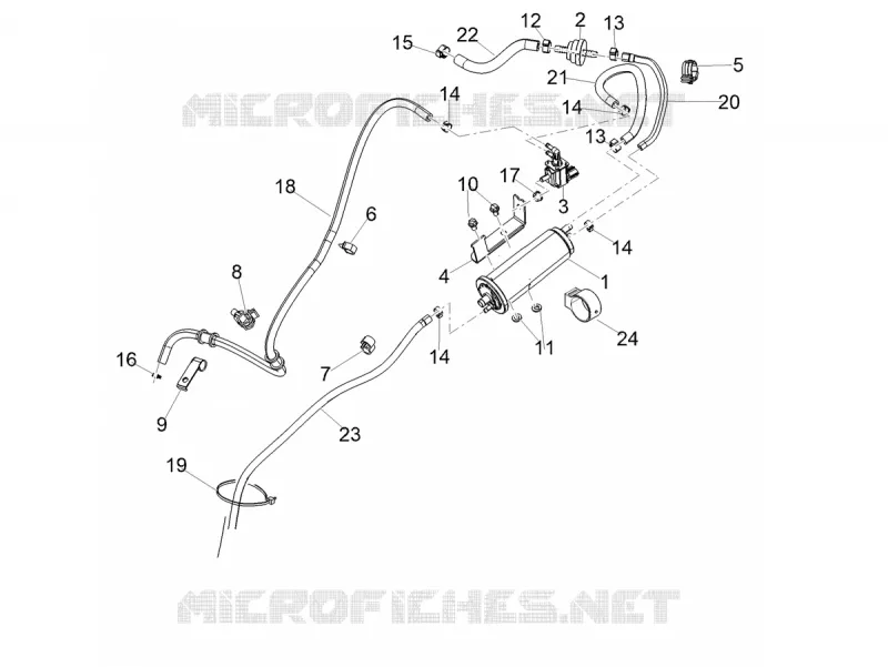 Système anti-évaporation Aprilia APRILIA-SCOOTER 50 SXR 2025  SXR 50 4T 3V E5 HE NEW COMFORT