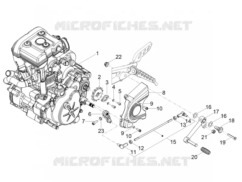 MOTEUR - SELECTEUR - PIGNON Aprilia APRILIA-MOTORCYCLES 125 TUONO 2025  Tuono 125 E5+ ABS