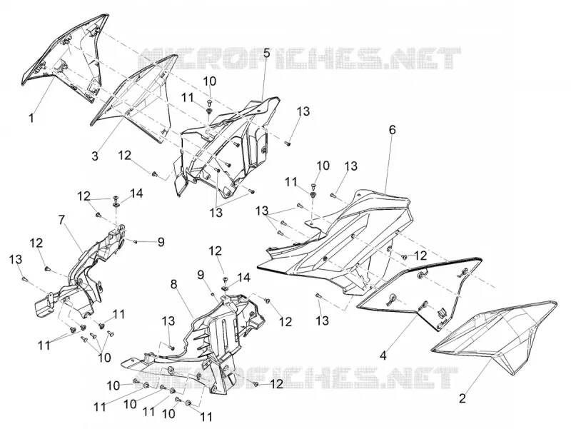 Carrosserie av. Aprilia APRILIA-MOTORCYCLES 660 TUONO 2024  Tuono 660 4T 8V E5 Factory ABS