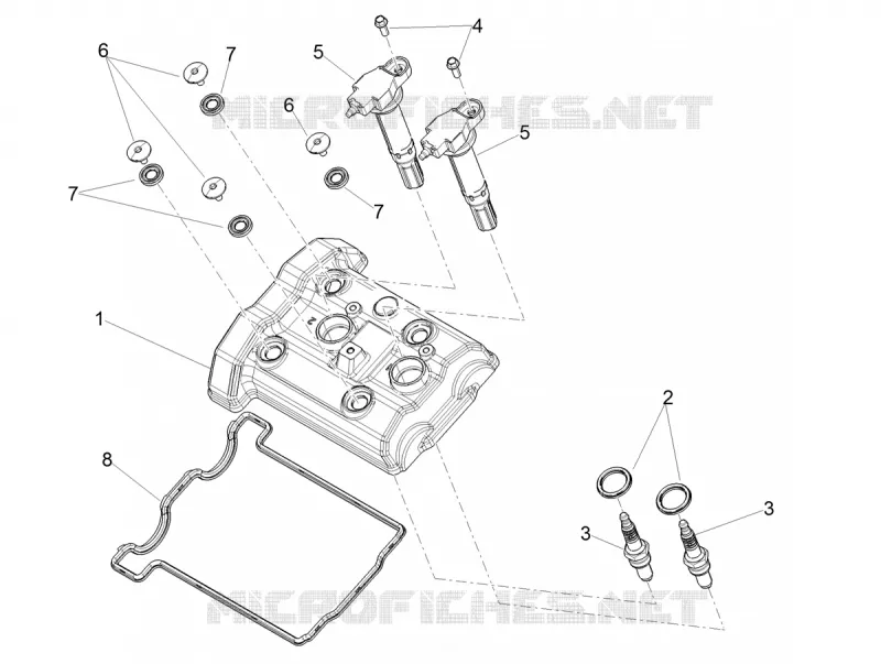 Couvercle culasse Aprilia APRILIA-MOTORCYCLES 660 TUONO 2022  Tuono 660 4T 8V E5 Factory ABS