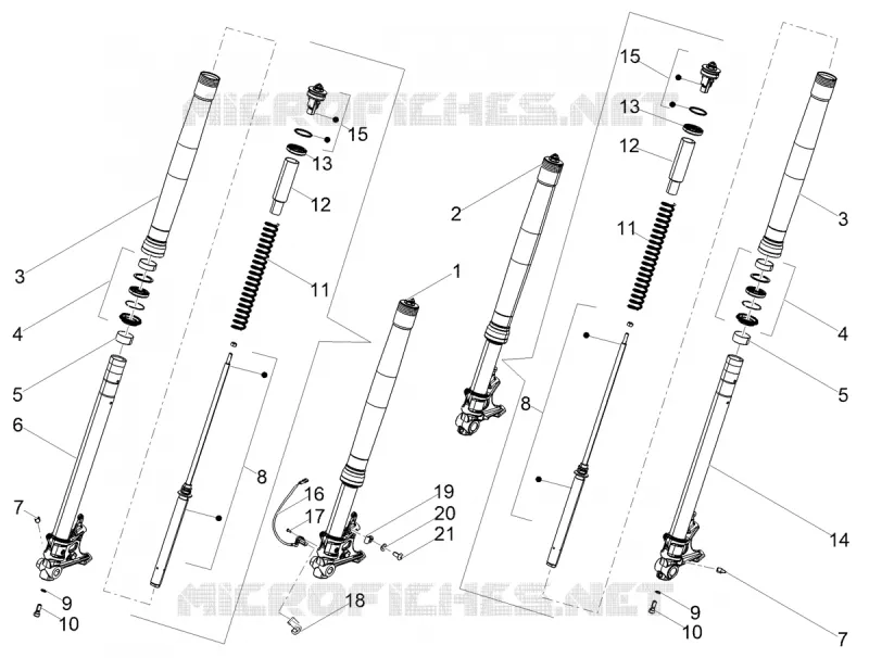 Fourche Av. Kayaba Aprilia APRILIA-MOTORCYCLES 660 TUONO 2023  Tuono 660 4T 8V E5 Factory ABS