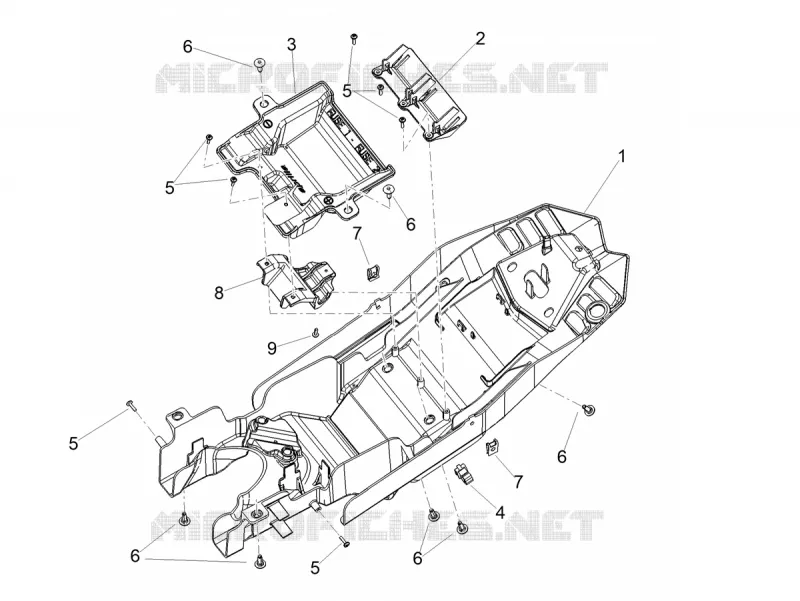 LOGEMENT SOUS SELLE Aprilia APRILIA-MOTORCYCLES 660 TUONO 2023  Tuono 660 4T 8V E5 Factory ABS