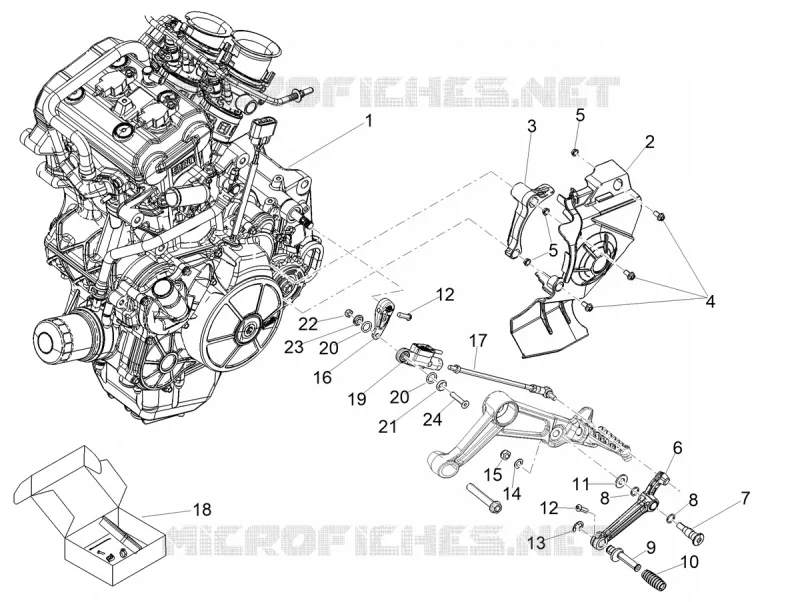 MOTEUR - SELECTEUR - PIGNON Aprilia APRILIA-MOTORCYCLES 660 TUONO 2022  Tuono 660 4T 8V E5 Factory ABS