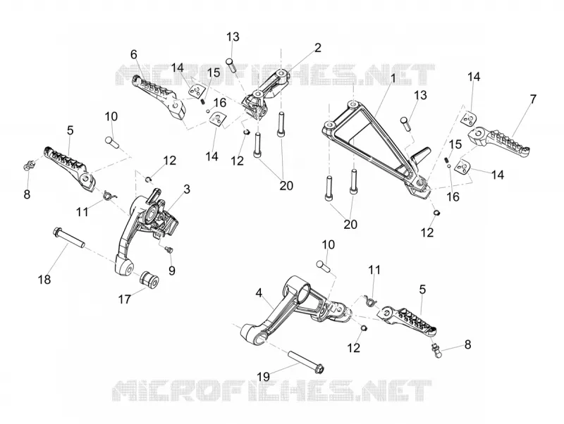 REPOSE PIEDS Aprilia APRILIA-MOTORCYCLES 660 TUONO 2025  Tuono 660 4T 8V E5+ Factory