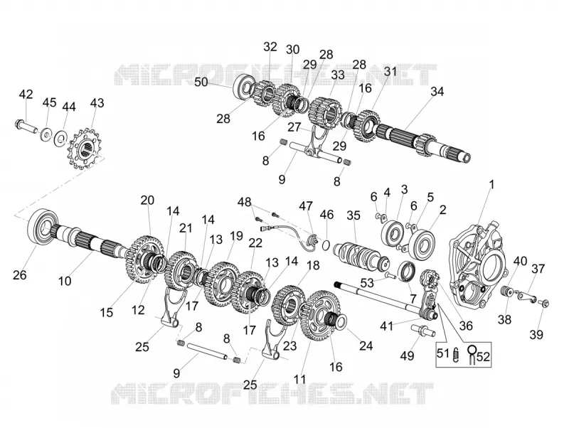 BOITE DE VITESSES Aprilia APRILIA-MOTORCYCLES 1100 TUONO 2024  Tuono V4 Factory 1100 E5 SE 09 SBK ABS