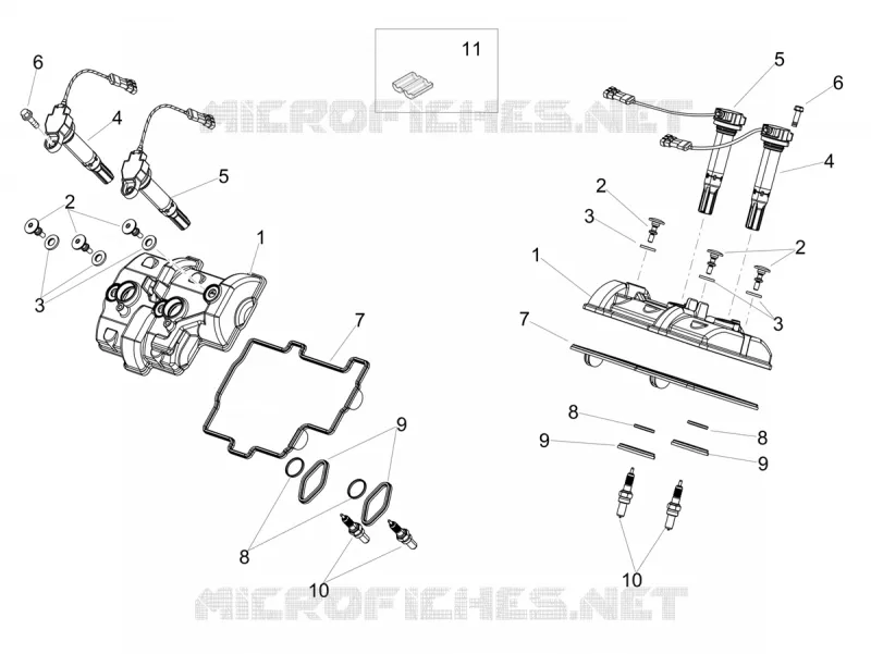 Couvercle culasse Aprilia APRILIA-MOTORCYCLES 1100 TUONO 2024  Tuono V4 Factory 1100 E5 SE 09 SBK ABS