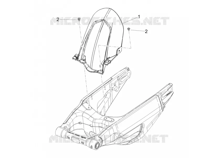 GARDE BOUE ARRIERE Aprilia APRILIA-MOTORCYCLES 1100 TUONO 2024  Tuono V4 Factory 1100 E5 SE 09 SBK ABS
