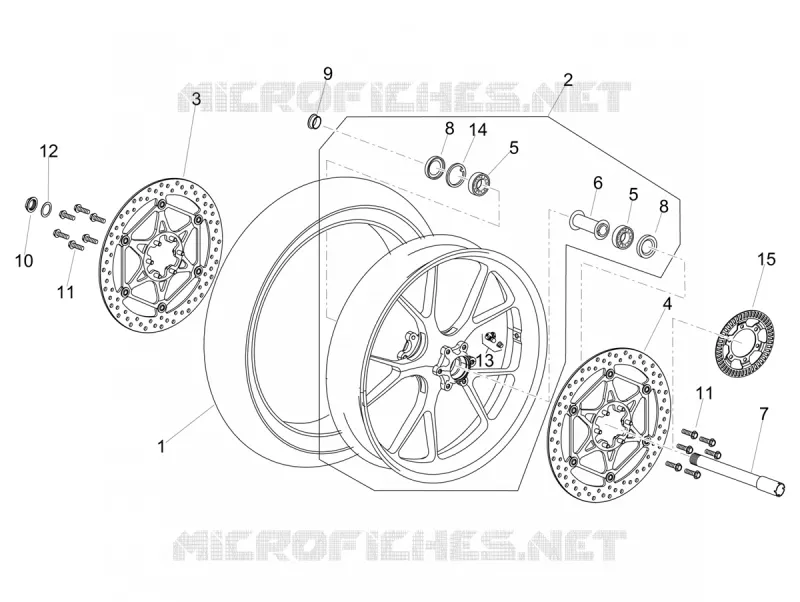 Roue avant Aprilia APRILIA-MOTORCYCLES 1100 TUONO 2024  Tuono V4 Factory 1100 E5 SE 09 SBK ABS