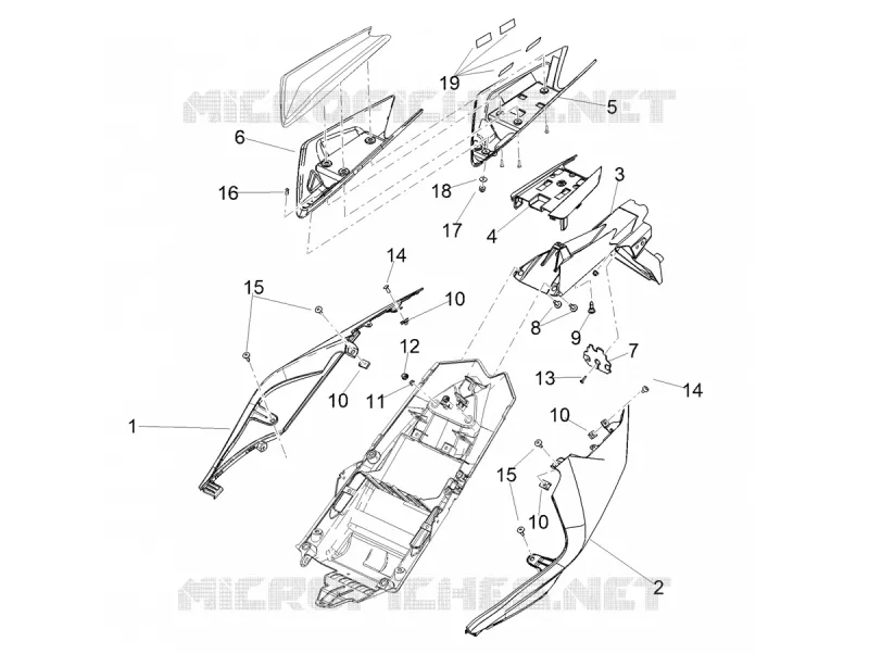 CARENAGES ARRIERE Aprilia APRILIA-MOTORCYCLES 1100 TUONO 2024  Tuono V4 Factory 1100 E5 Superpole ABS