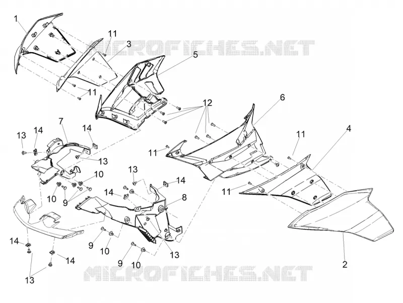 CARENAGES LATERAUX Aprilia APRILIA-MOTORCYCLES 1100 TUONO 2024  Tuono V4 Factory 1100 E5 Superpole ABS