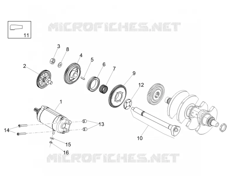 DEMARREUR - DEMARREUR ELECTRIQUE Aprilia APRILIA-MOTORCYCLES 1100 TUONO 2024  Tuono V4 Factory 1100 E5 Superpole ABS