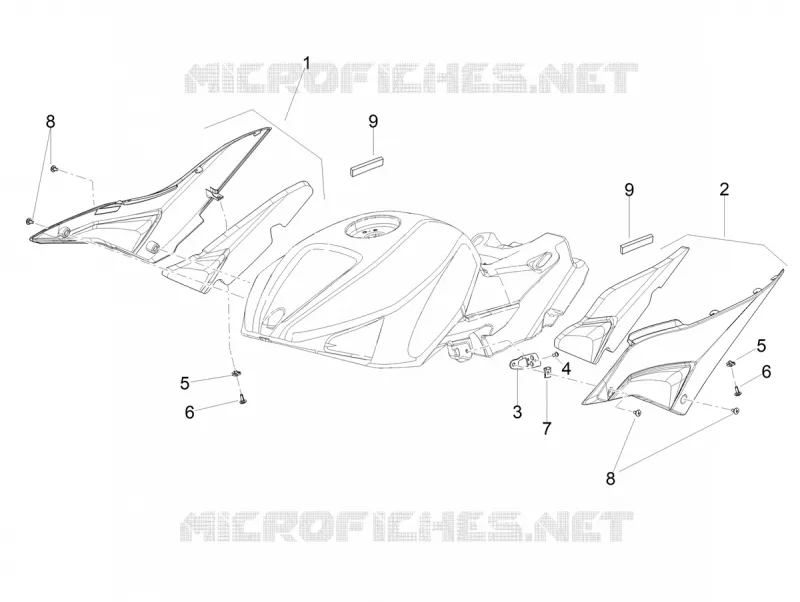 CARENAGES CENTRAUX Aprilia APRILIA-MOTORCYCLES 1100 TUONO 2025  Tuono V4 1100 E5+