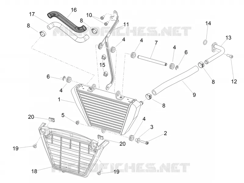 RADIATEUR D'HUILE Aprilia APRILIA-MOTORCYCLES 1100 TUONO 2025  Tuono V4 1100 E5+