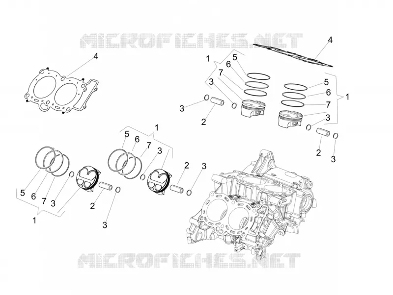 CYLINDRE - PISTON Aprilia APRILIA-MOTORCYCLES 1100 TUONO 2025  Tuono V4 Factory 1100 E5+