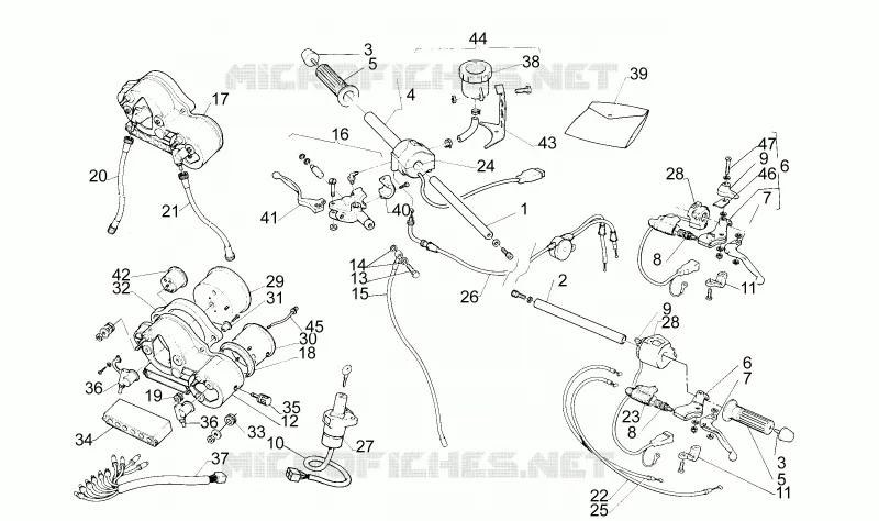 Guidon - Commandes Aprilia APRILIA-MOTORCYCLES 125 AF1 1992  AF1 FUTURA