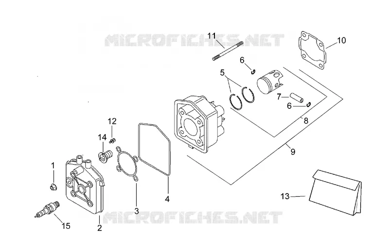 Groupe culasse I Aprilia APRILIA-SCOOTER 50 AREA-51 1998  Area 51