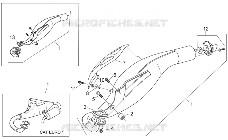 Pot d'échappement Aprilia APRILIA-SCOOTER 50 AREA-51 1998  Area 51