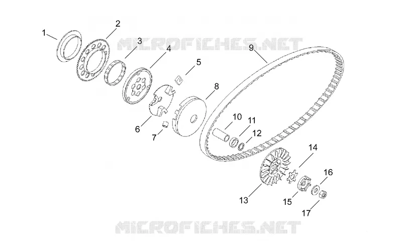 Variateur Aprilia APRILIA-SCOOTER 50 AREA-51 1999  Area 51
