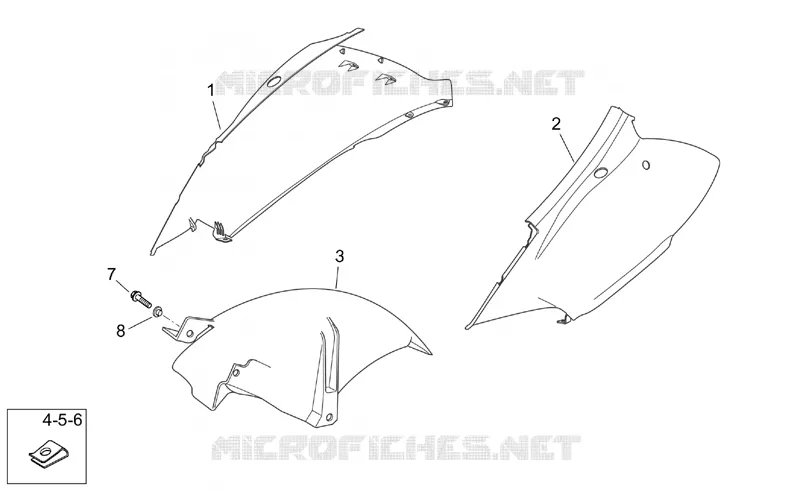 Carrosserie posterieure I Aprilia APRILIA-SCOOTER 250 ATLANTIC 2003  Atlantic