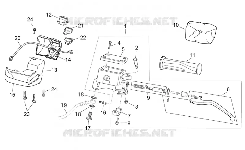 Commandes gche Aprilia APRILIA-SCOOTER 125 ATLANTIC 2006  Atlantic