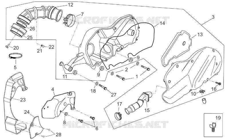 Corps filtre Aprilia APRILIA-SCOOTER 125 ATLANTIC 2003  Atlantic