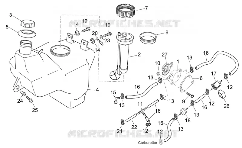 Reservoir carburant Aprilia APRILIA-SCOOTER 200 ATLANTIC 2004  Atlantic