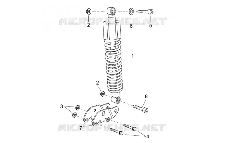 Suspension arriere Aprilia APRILIA-SCOOTER 250 ATLANTIC 2006  Atlantic